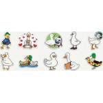 Cartoon Duck Stickers 10's - Sold Assorted  Cartoon Duck Stickers 10's - Sold Assorted